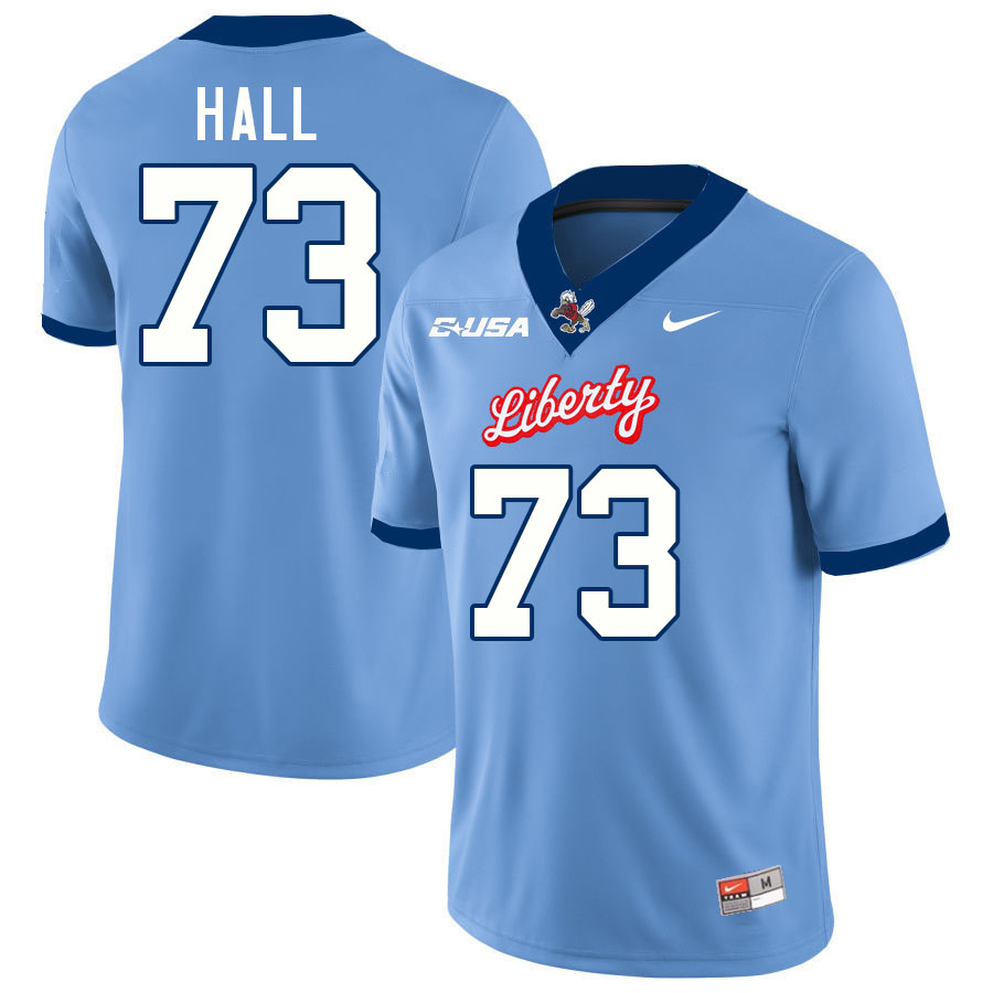 Liberty Flames #73 Jordan Hall College Football Jerseys Stitched-Light Blue